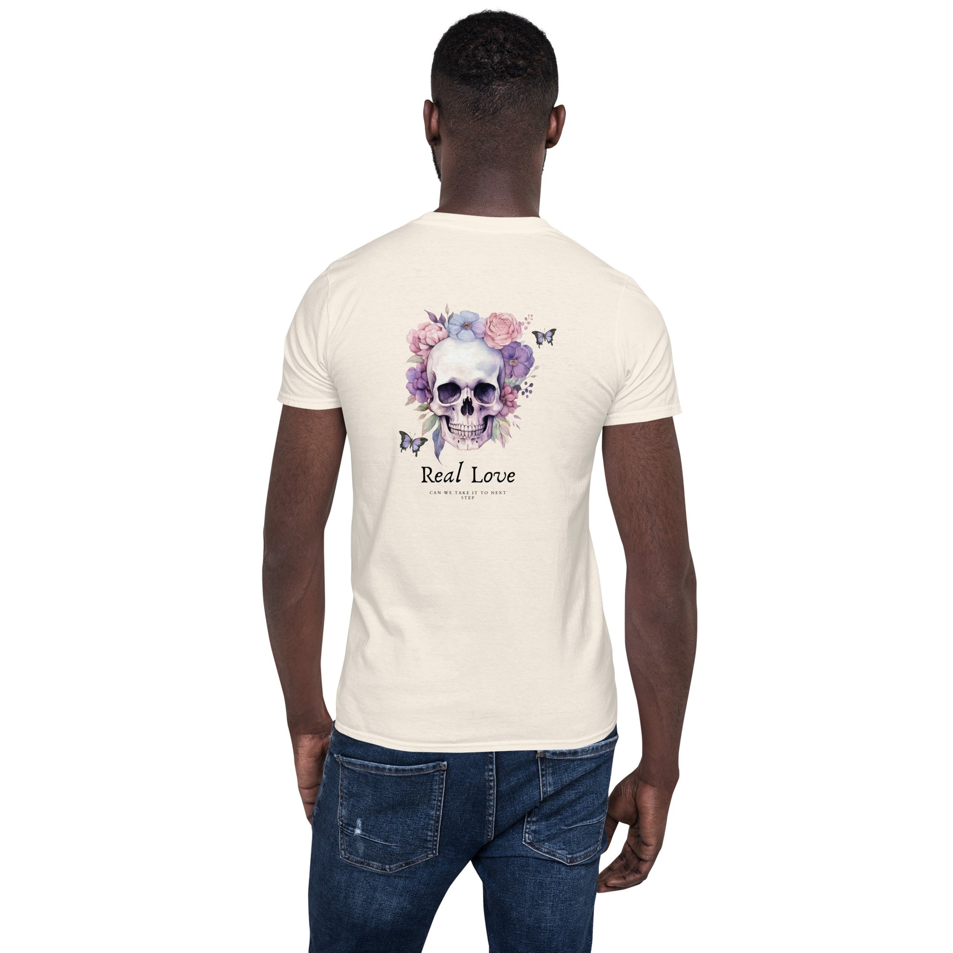 Real Love – Dual-Sided Floral Skull Tee (Unisex)